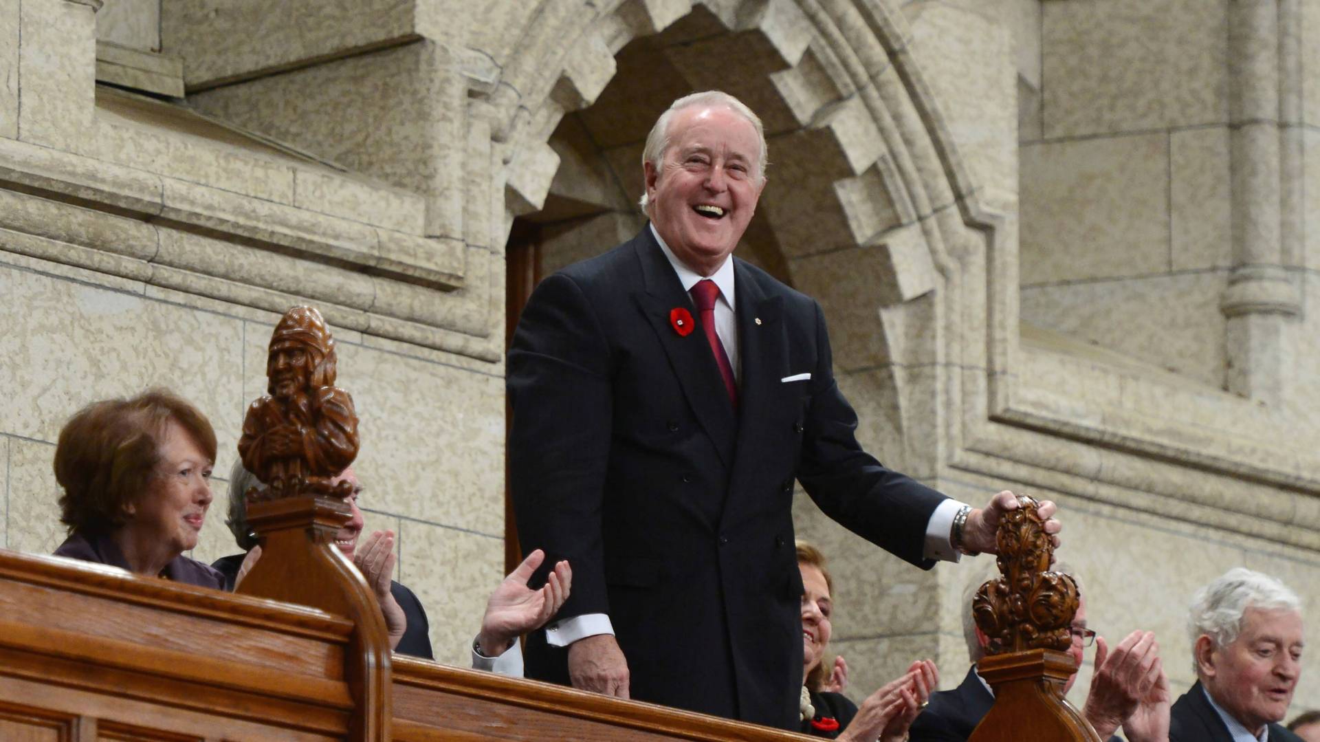 Former Prime Minister Brian Mulroney at the House of Commons on Parliament Hill in Ottawa.