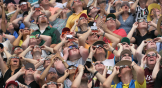 People observe the 2017 total eclipse in Illinois in 2017.