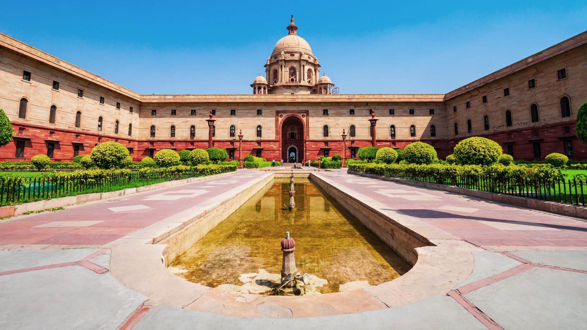 Ministry of Finance and Ministry of Home Affairs building at Rajpath in New Delhi, India
