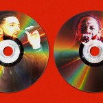 Drake (left) and Kendrick Lamar (right)