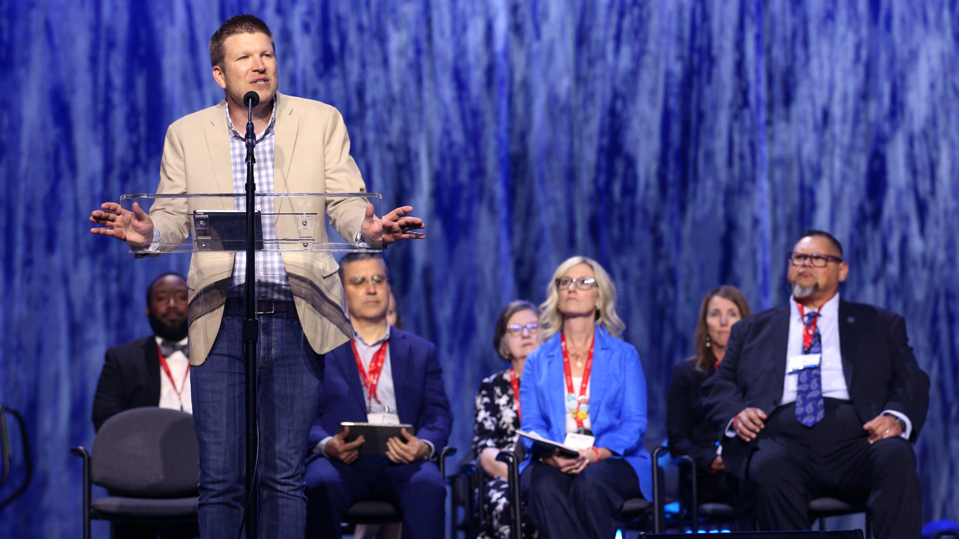 Josh Wester and members of the Abuse Reform Implementation Task Force