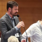 Synod president Derek Buikema and vice president Stephen Terpstra during the annual meeting of the Christian Reformed Church in North America