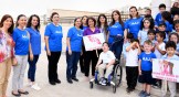 AAJ students participate in a campaign sponsored by Jordan's King Hussein Cancer Center.