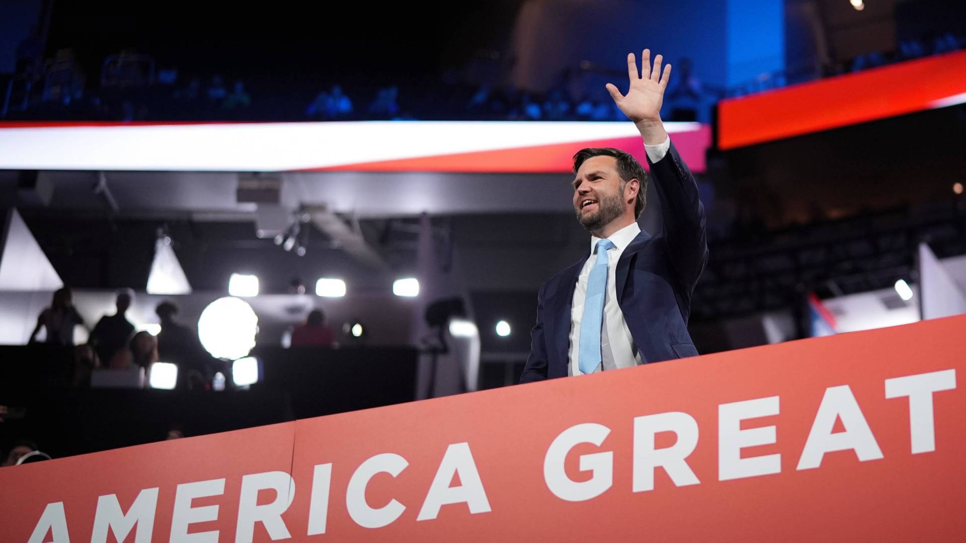 Republican Vice Presidential candidate J.D. Vance at the Republican National Convention in Milwaukee