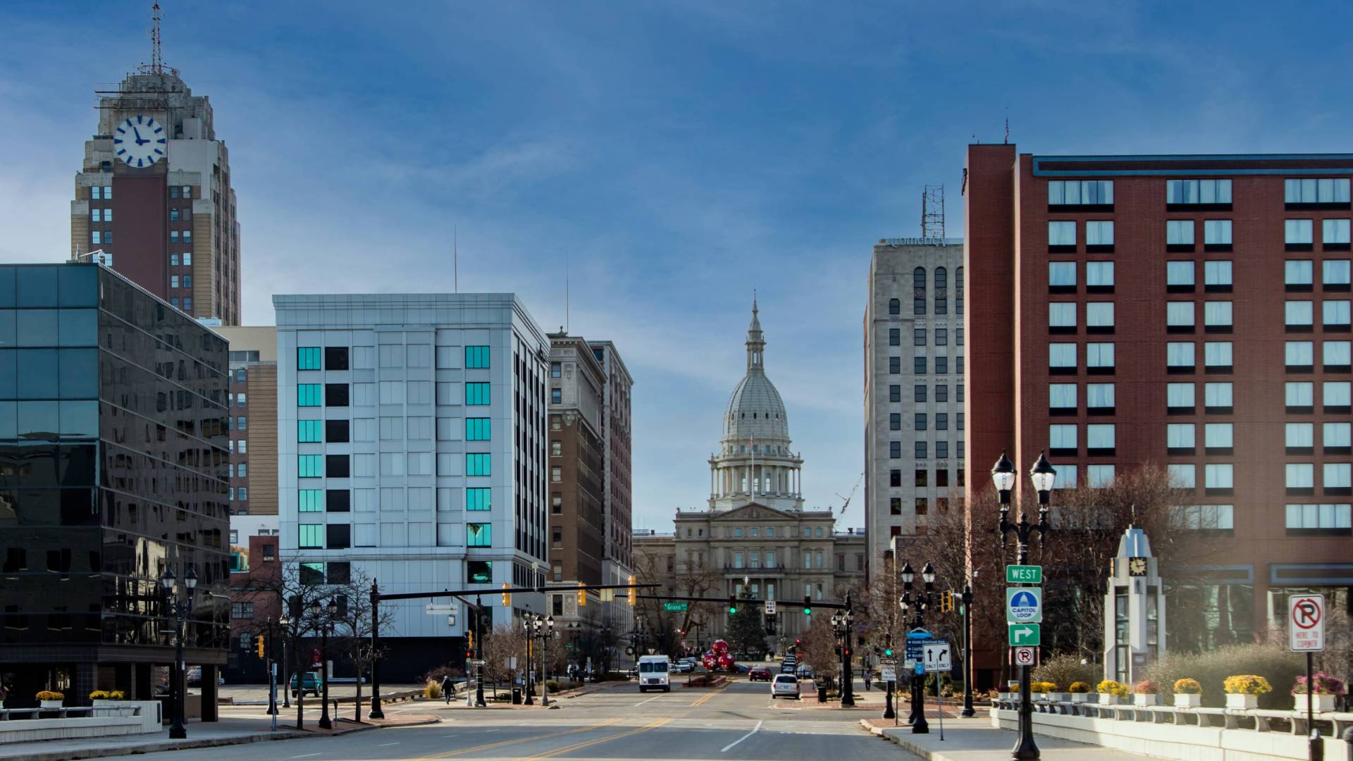 Downtown Lansing and the Michigan State Capitol Building