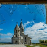 Aftermath of the Azerbaijan Shelling Over The Shushi Cathedral In Nagorno Karabakh.