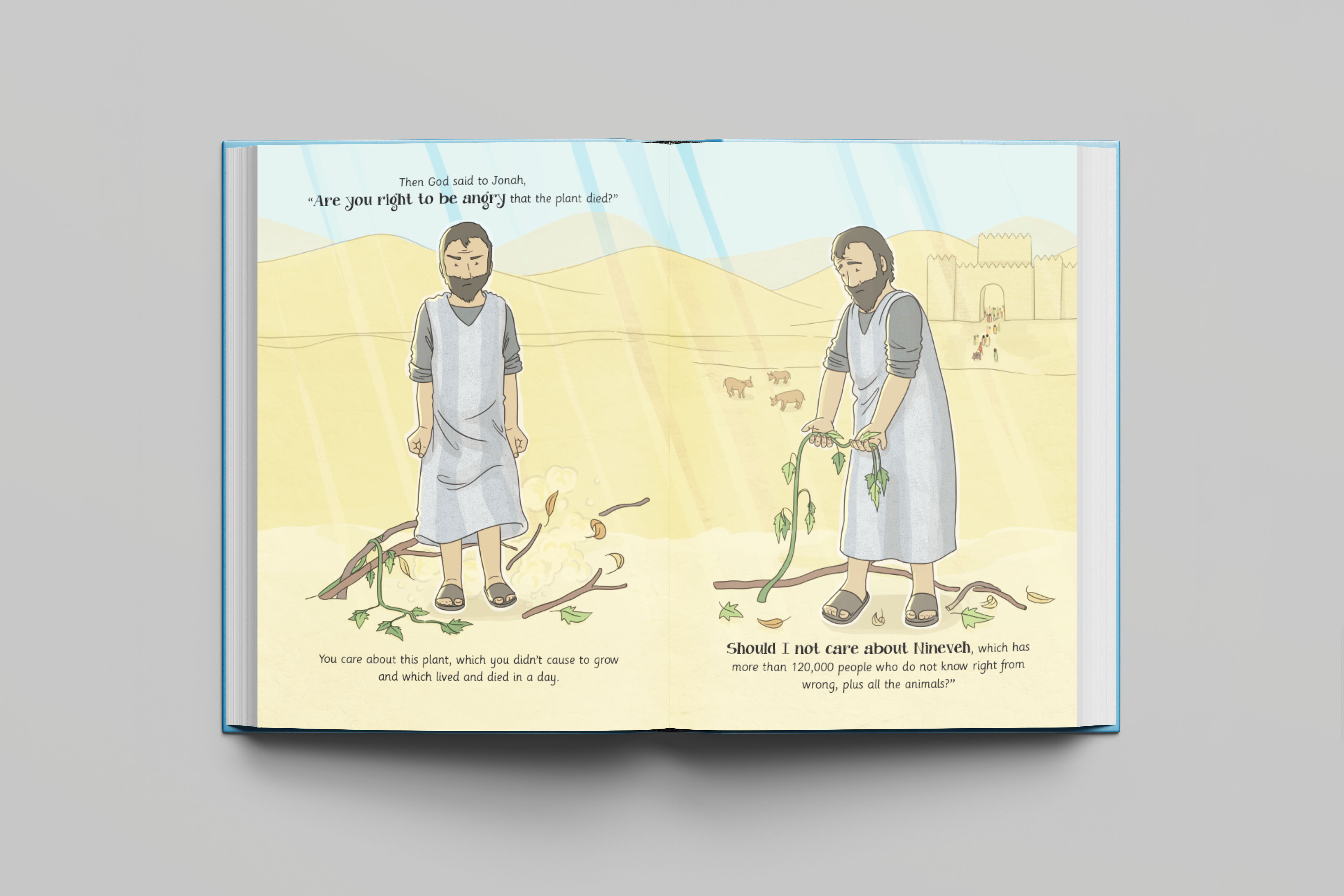 Open book spread of Jonah