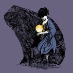 A child holding a bright light