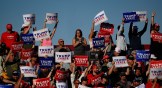 Supporters gather at a campaign rally for Republican presidential nominee, former U.S. President Donald Trump