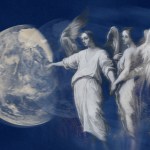 Angels next to the earth