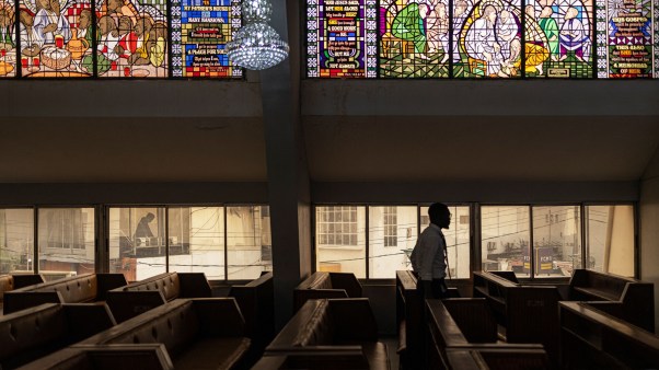 Nigeria Methodist church man window