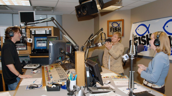 Christian radio station studio