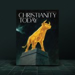 Mockup of Christianity Today's September October issue on a dark background and tile floor.