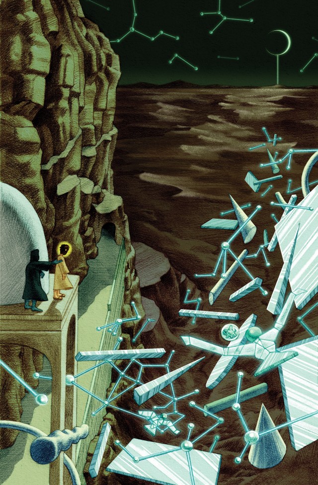 The devil tempting Jesus with AI