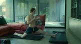 Bryan Johnson exercising while eating cereal in the documentary, Don't Die