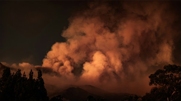 A fire in California