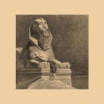 Mary and Baby Jesus sitting on an Egyptian sphinx statue