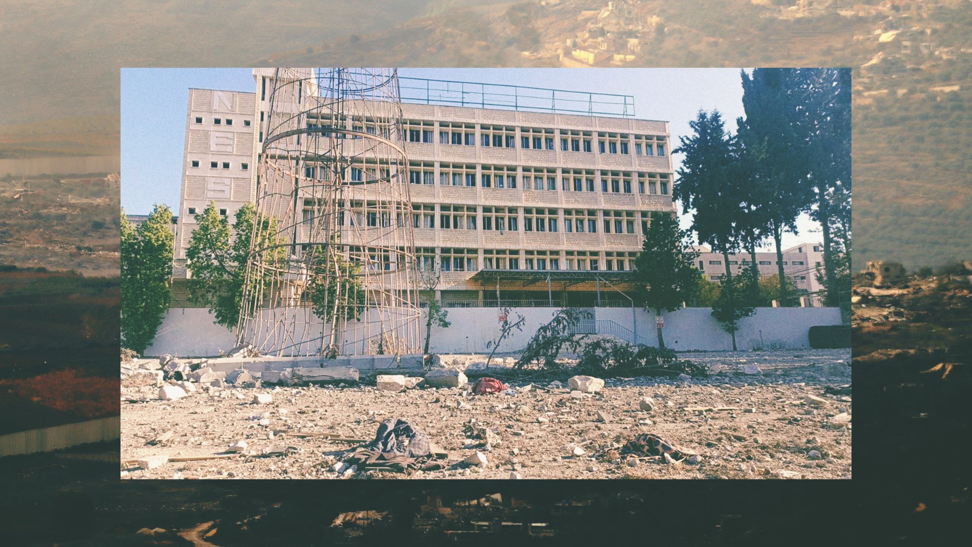National Evangelical School of Nabatieh (NESN) damaged in the war between Israel and Hezbollah.