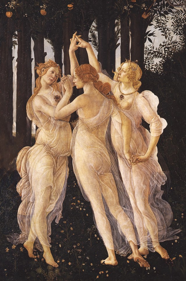 A painting by Sandro Botticelli showing the Three Graces.