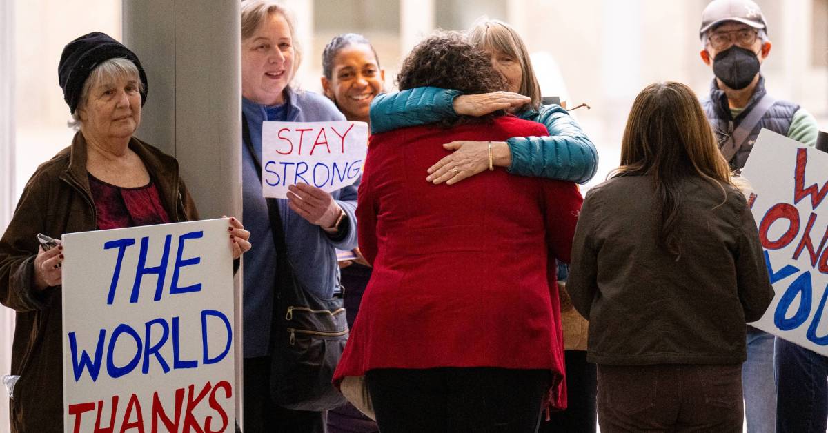 Supporters thank USAID employees