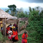 Christians leaving a church in Arunachal Pradesh.