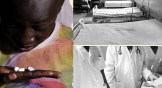A girl with AIDs medication, a hospital bed, and doctors.
