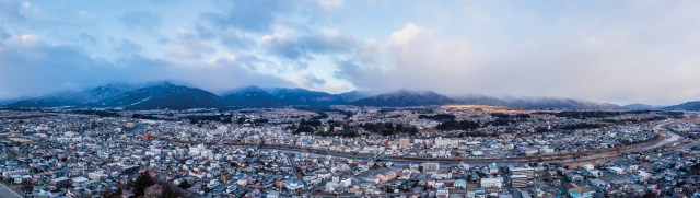 Panorama of Ina in Japan