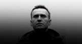Alexei Navalny on a background going from light to dark