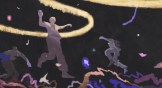 Illustration of a person falling through a void of doubt and confusion while reaching toward a golden life line.