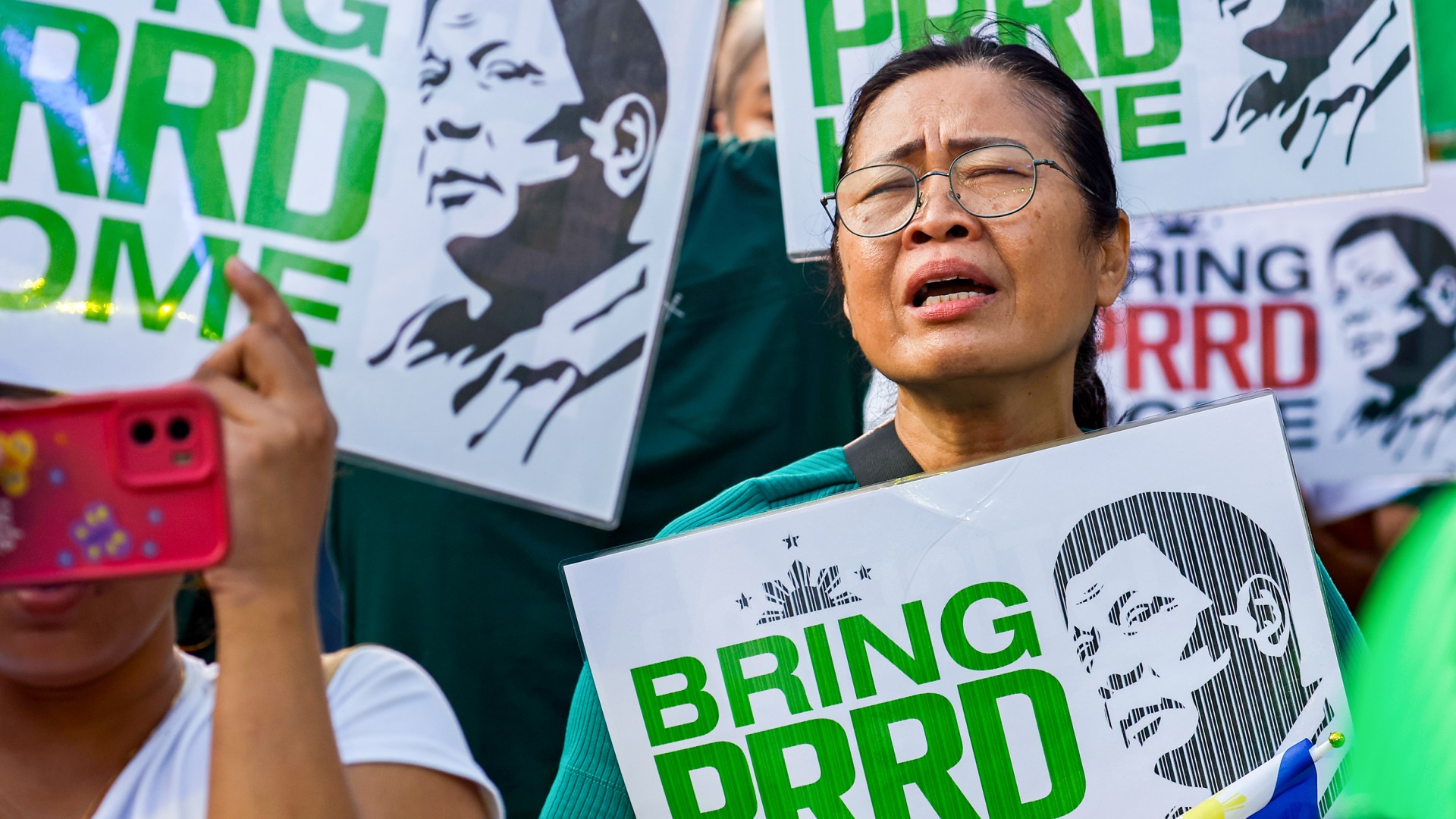 Supporters of Rodrigo Duterte partake in a rally to stand in solidarity with the former President of the Philippines who was arrested for alleged crimes against humanity.
