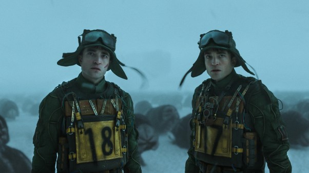 Robert Pattinson as Mickey 18 and Mickey 17 in the film, Mickey 17.