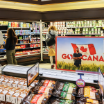 Canadians shop in a grocery store ahead of US tariffs