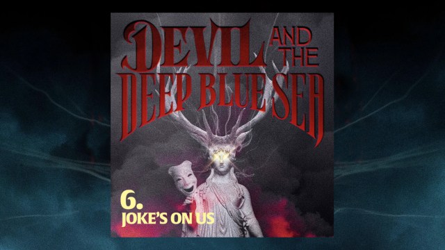 ominous image of a statue with a purple background