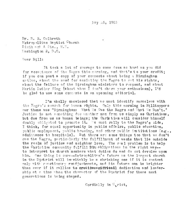 Carl F.H. Henry letter