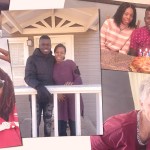 A collage of photos of the couple from the story.