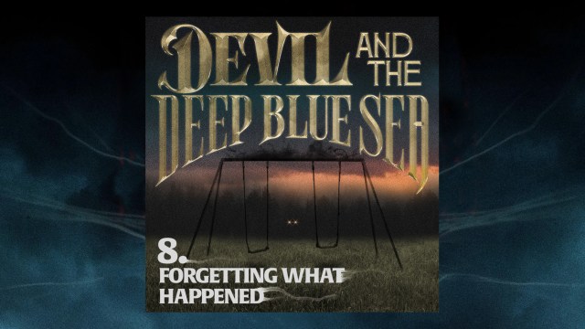 Ominous sunset behind a playground