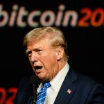 President Donald Trump speaks at the 2024 bitcoin conference