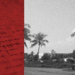 A collage of images relating to Togo and the author Emmanuel Atossou