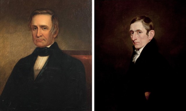 Theodore Frelinghuysen c. 1840 (left) and Jeremiah Evarts c. 1817 (right).