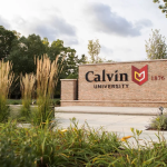 Calvin University sign