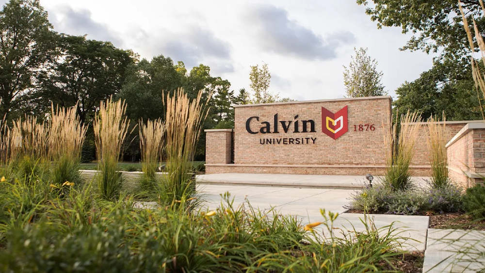 Calvin University sign