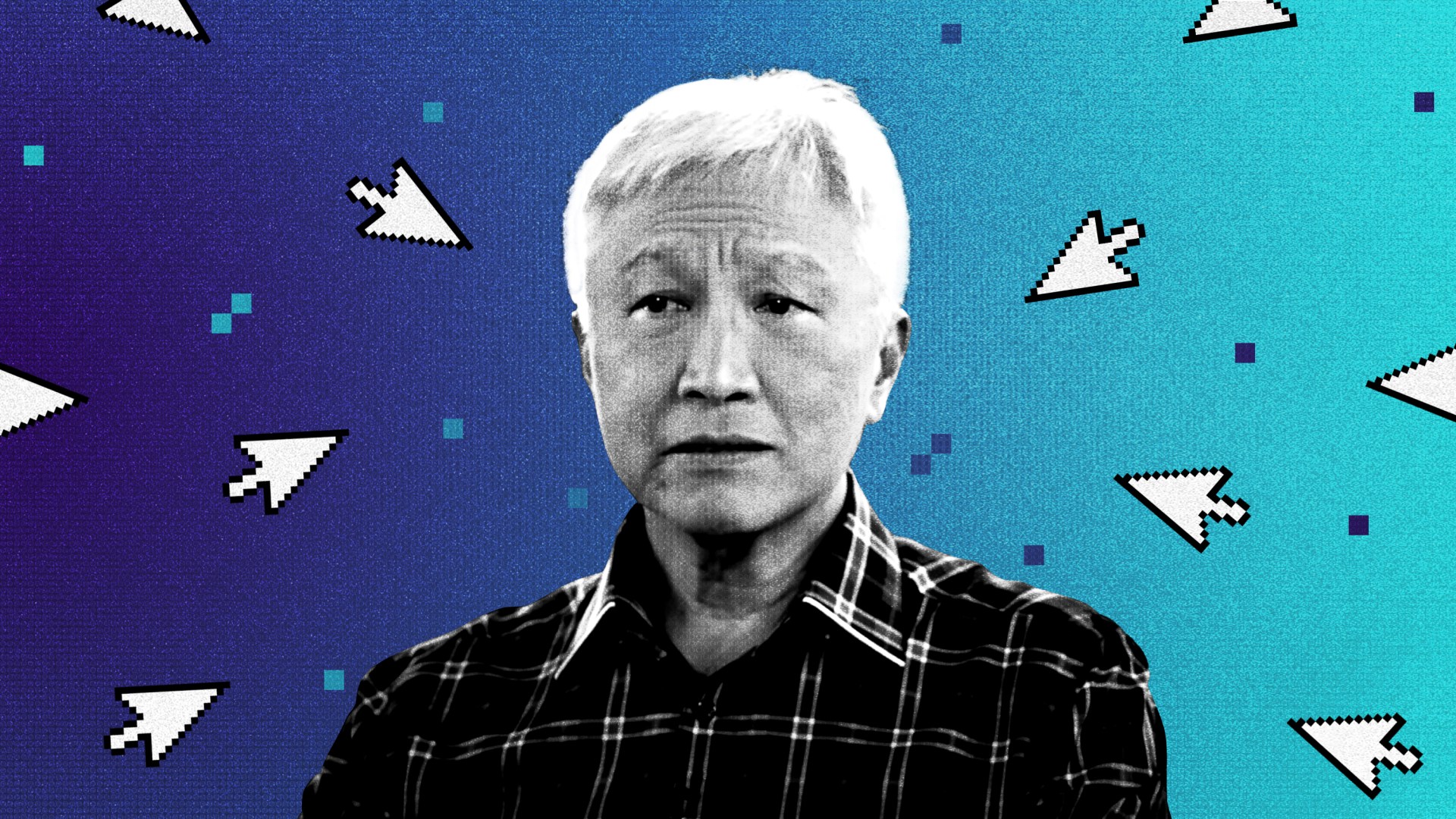 Singapore Megachurch pastor, Kong Hee, surrounded by computer cursors.