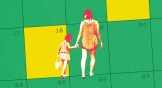 A child and mother walking on a calendar