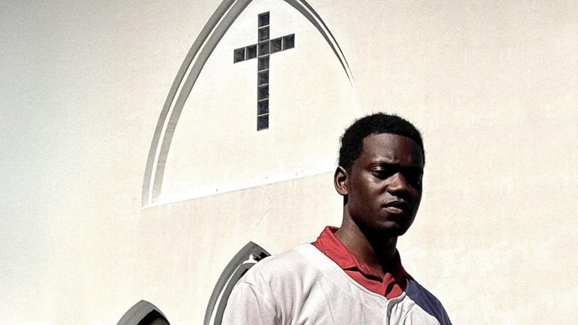 Chris Singleton standing in front of a church.