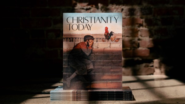 Photo of CT's March April issue on a brick background with direct sunlight casting shadows from a window.