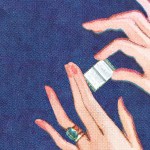 Woman holding a mini book of Psalms