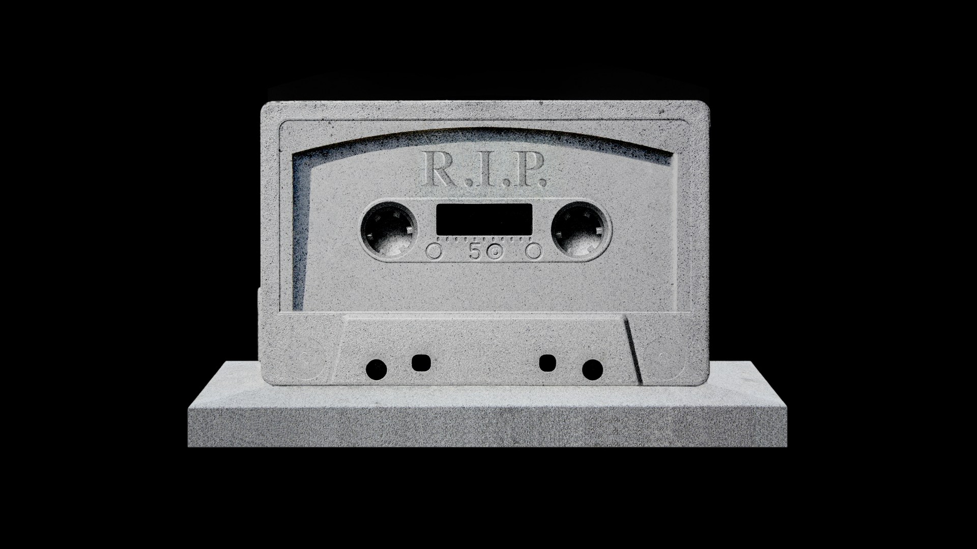 A cassette tape as a grave