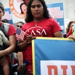 A protest against the Trump administration looking to end birthright citizenship outside the U.S. Supreme Court in Washington, DC.
