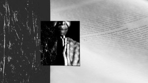 A woman praying over a Bible