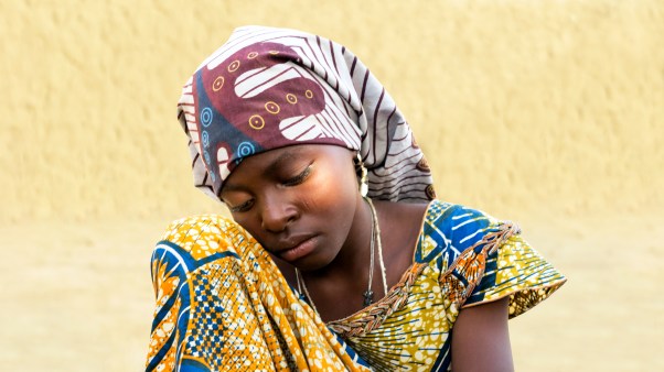 A Nigerian girl, age 12, who is going to be married to a 20-year-old farmer.